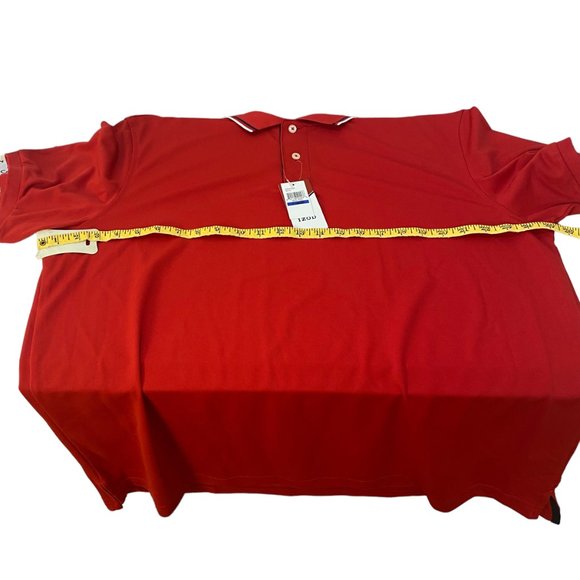 (6-164) NWT Izod Red Button Down Short Sleeve Polo - Picture 6 of 8
